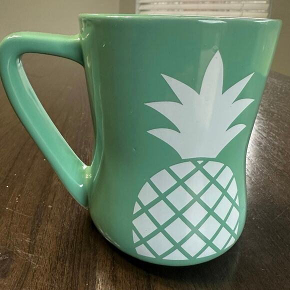 Teal Green Life is Sweet Pineapple Ceramic Mug 20 oz Dishwasher Microwave Safe - Picture 2 of 8